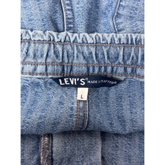 Levis Made & Crafted Pants Large Mens Drawstring Trouser Denim Canvas Crop - Picture 6 of 8